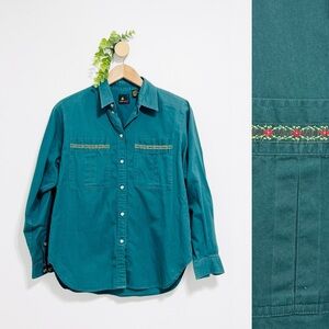 Vintage Liz Sport Aztec Y2K Western Snap Button Shirt